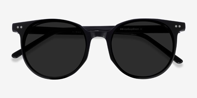Hideout Noir AcétateSoleil de Lunette de vue d'EyeBuyDirect, Vue Rapprochée