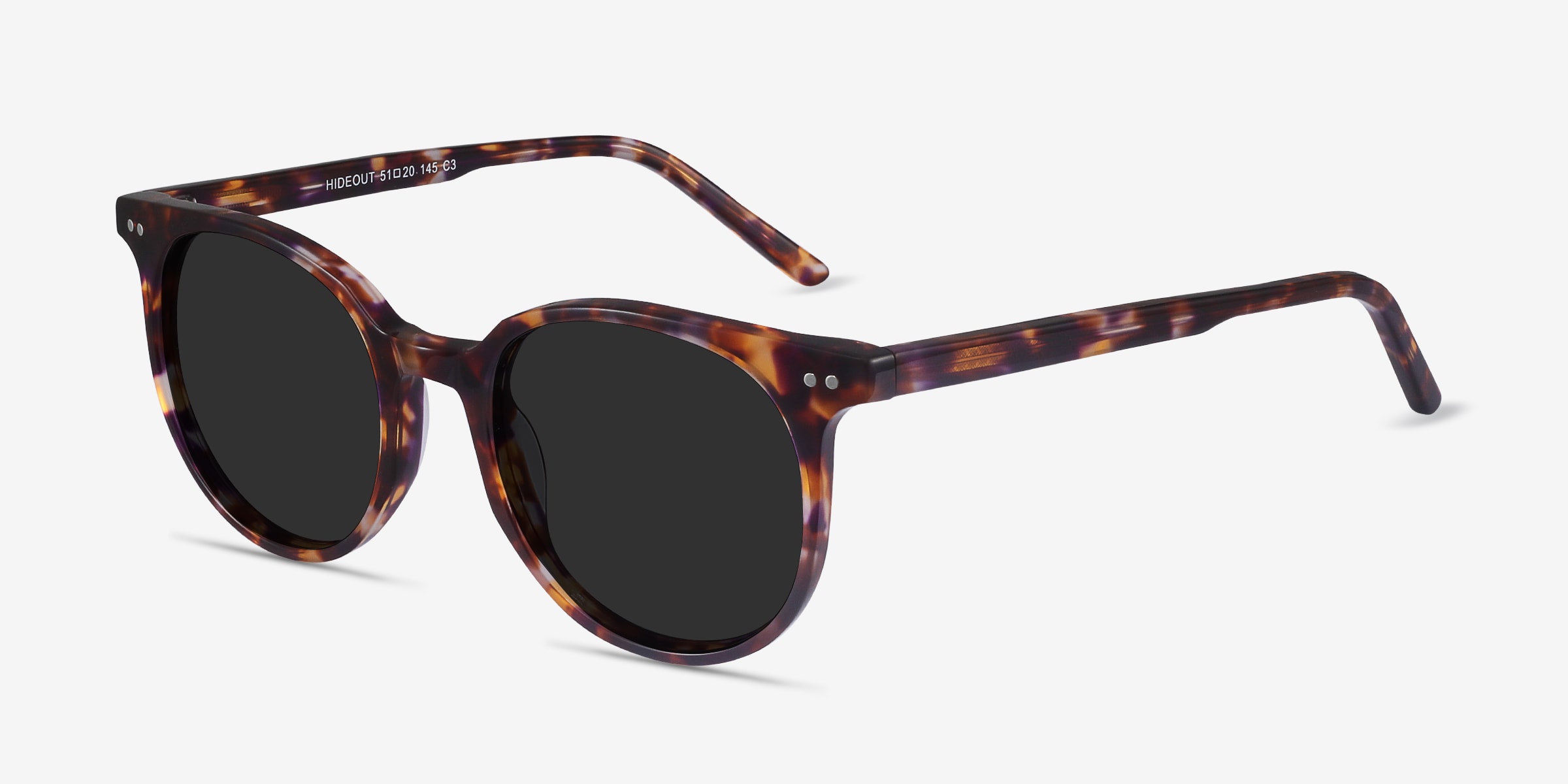 Modern Day Lux‎ Round Frame Cut Out Temple Detail Sunglasses Tortoise Vanessa Oval Tortoise Sunglasses | GlassesShop main image 3