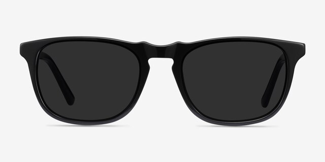Wave Black AcetateSunglass Frames from EyeBuyDirect, Front View