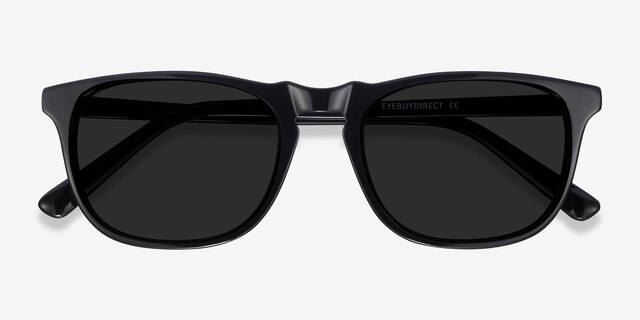 Wave Black AcetateSunglass Frames from EyeBuyDirect, Closed View