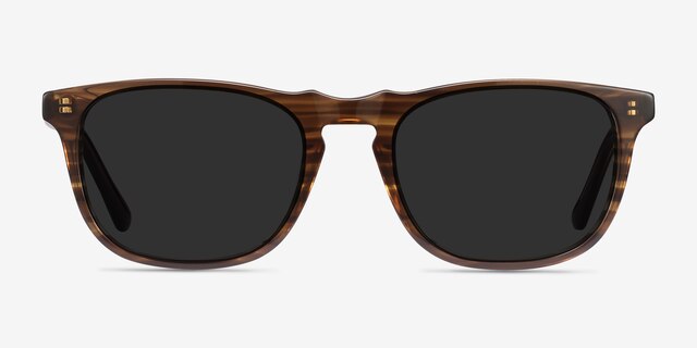 Wave Striped AcetateSunglass Frames from EyeBuyDirect, Front View