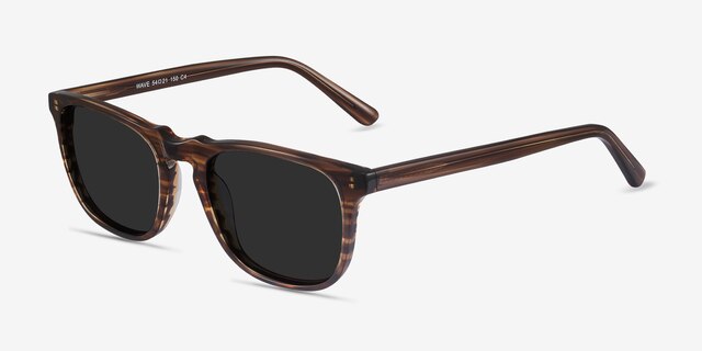 Wave Striped AcetateSunglass Frames from EyeBuyDirect, Angle View