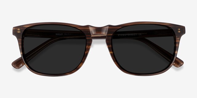 Wave Striped AcetateSunglass Frames from EyeBuyDirect, Closed View