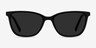 Halle Noir AcétateSoleil de Lunette de vue d'EyeBuyDirect, Vue de Face