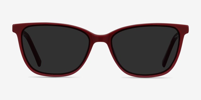Halle Red AcetateSunglass Frames from EyeBuyDirect, Front View