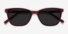Halle Red AcetateSunglass Frames from EyeBuyDirect, Closed View