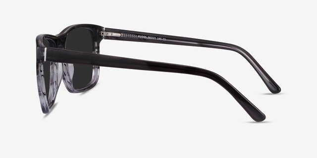 Kudos Gris AcétateSoleil de Lunette de vue d'EyeBuyDirect, Vue de Côté