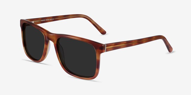 Kudos Brown AcetateSunglass Frames from EyeBuyDirect, Angle View