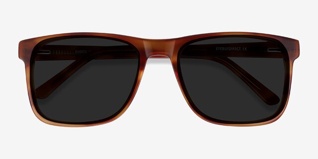Kudos Brown AcetateSunglass Frames from EyeBuyDirect, Closed View