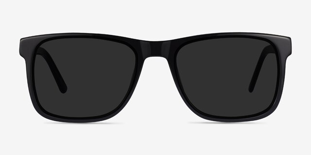 Kudos Black AcetateSunglass Frames from EyeBuyDirect, Front View