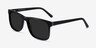 Kudos Black AcetateSunglass Frames from EyeBuyDirect, Angle View