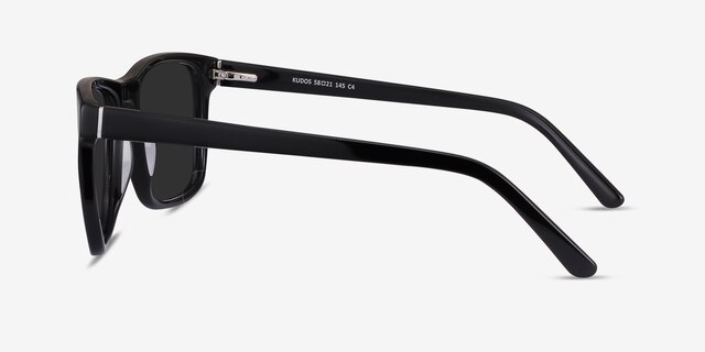 Kudos Black AcetateSunglass Frames from EyeBuyDirect, Side View