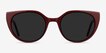 Sun Rhyme Burgundy AcetateSunglass Frames from EyeBuyDirect, Front View