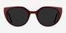 Sun Rhyme Burgundy AcetateSunglass Frames from EyeBuyDirect, Front View
