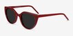 Sun Rhyme Burgundy AcetateSunglass Frames from EyeBuyDirect, Angle View