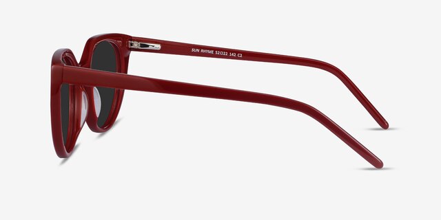 Sun Rhyme Burgundy AcetateSunglass Frames from EyeBuyDirect, Side View