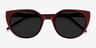 Sun Rhyme Burgundy AcetateSunglass Frames from EyeBuyDirect, Closed View