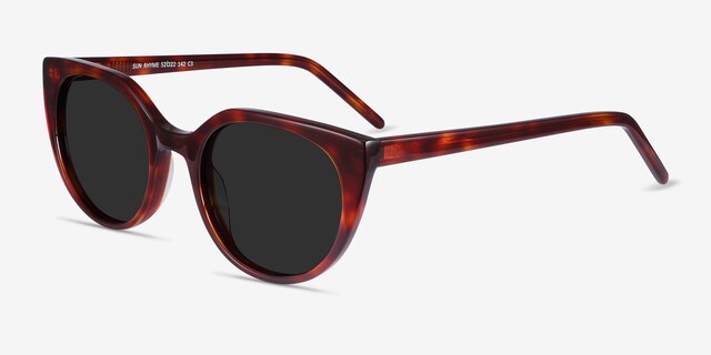 Sun Rhyme Tortoise AcetateSunglass Frames from EyeBuyDirect, Angle View