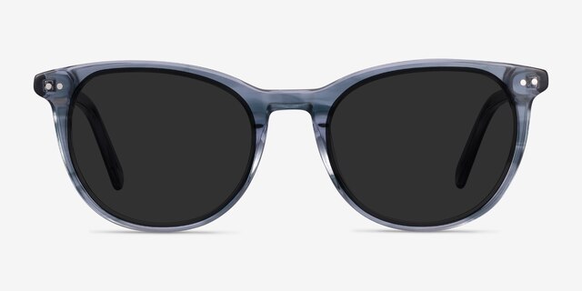 Rhythm Clear Blue AcetateSunglass Frames from EyeBuyDirect, Front View