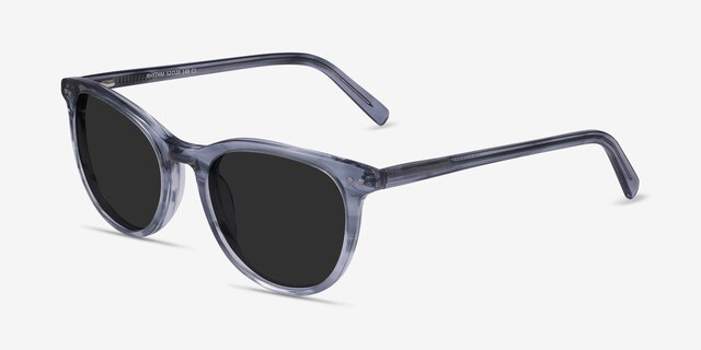 Rhythm Clear Blue AcetateSunglass Frames from EyeBuyDirect, Angle View