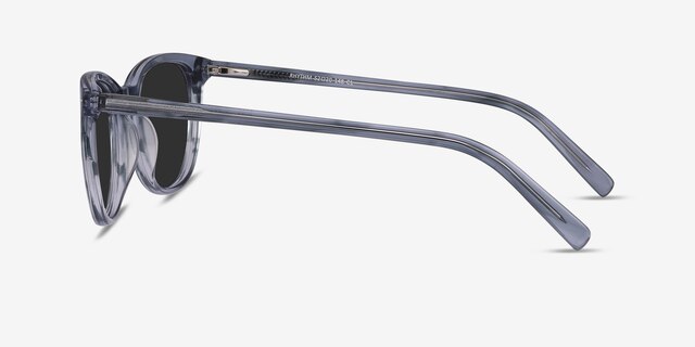 Rhythm Clear Blue AcetateSunglass Frames from EyeBuyDirect, Side View