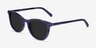 Rhythm Blue AcetateSunglass Frames from EyeBuyDirect, Angle View