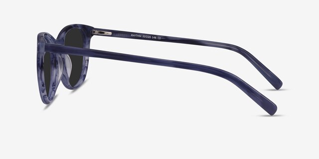 Rhythm Blue AcetateSunglass Frames from EyeBuyDirect, Side View