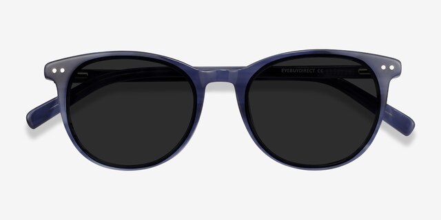 Rhythm Blue AcetateSunglass Frames from EyeBuyDirect, Closed View