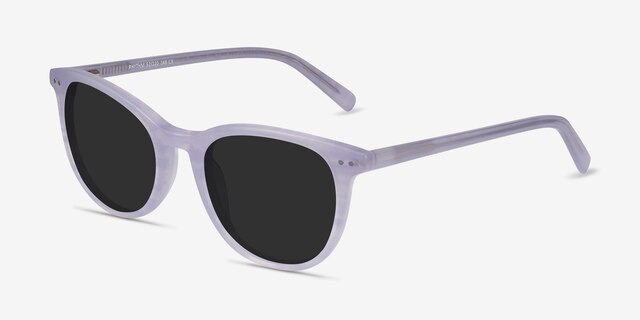 Rhythm Purple Striped AcetateSunglass Frames from EyeBuyDirect, Angle View