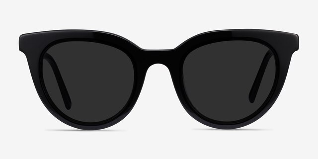 Cherish Black AcetateSunglass Frames from EyeBuyDirect, Front View
