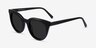 Cherish Black AcetateSunglass Frames from EyeBuyDirect, Angle View