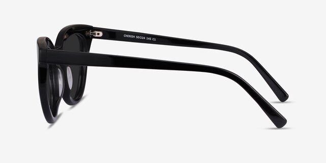 Cherish Black AcetateSunglass Frames from EyeBuyDirect, Side View