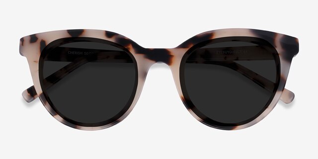 Cherish Ivory Tortoise AcetateSunglass Frames from EyeBuyDirect, Closed View