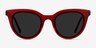 Cherish Rouge AcétateSoleil de Lunette de vue d'EyeBuyDirect, Vue de Face