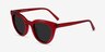 Cherish Rouge AcétateSoleil de Lunette de vue d'EyeBuyDirect, Vue d'Angle