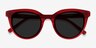 Cherish Rouge AcétateSoleil de Lunette de vue d'EyeBuyDirect, Vue Rapprochée