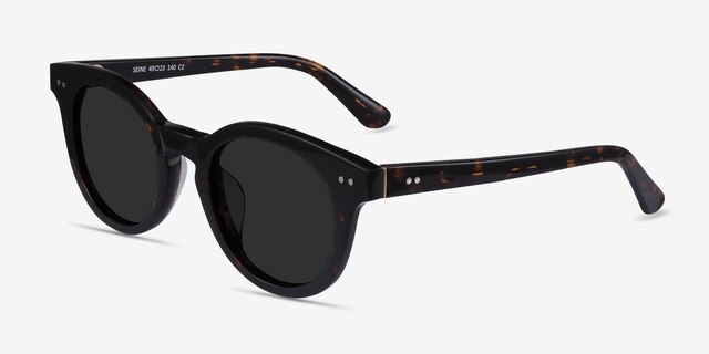 Seine Tortoise AcetateSunglass Frames from EyeBuyDirect, Angle View
