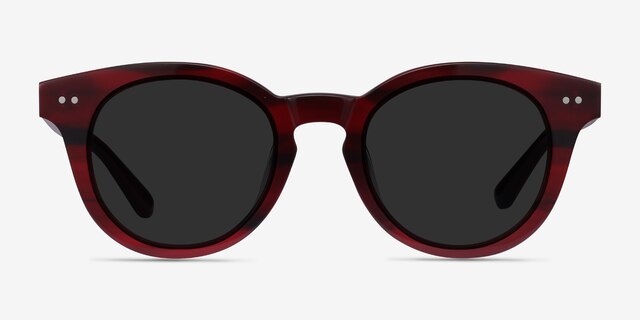 Seine Red AcetateSunglass Frames from EyeBuyDirect, Front View