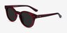 Seine Red AcetateSunglass Frames from EyeBuyDirect, Angle View
