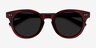 Seine Red AcetateSunglass Frames from EyeBuyDirect, Closed View