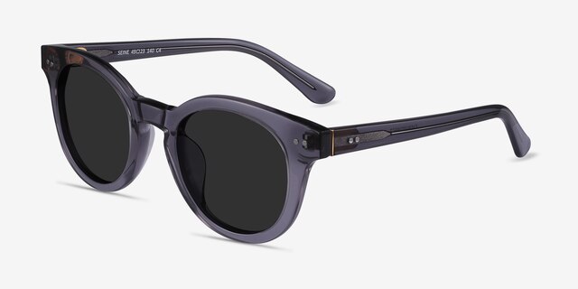 Seine Gray AcetateSunglass Frames from EyeBuyDirect, Angle View