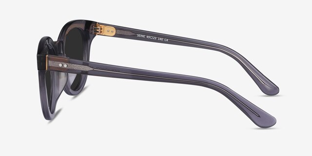 Seine Gray AcetateSunglass Frames from EyeBuyDirect, Side View