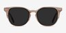 Emilie Brown Striped AcetateSunglass Frames from EyeBuyDirect, Front View
