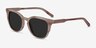 Emilie Brown Striped AcetateSunglass Frames from EyeBuyDirect, Angle View