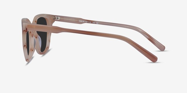 Emilie Brown Striped AcetateSunglass Frames from EyeBuyDirect, Side View