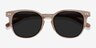 Emilie Brown Striped AcetateSunglass Frames from EyeBuyDirect, Closed View