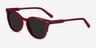 Emilie Burgundy AcetateSunglass Frames from EyeBuyDirect, Angle View