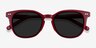 Emilie Burgundy AcetateSunglass Frames from EyeBuyDirect, Closed View