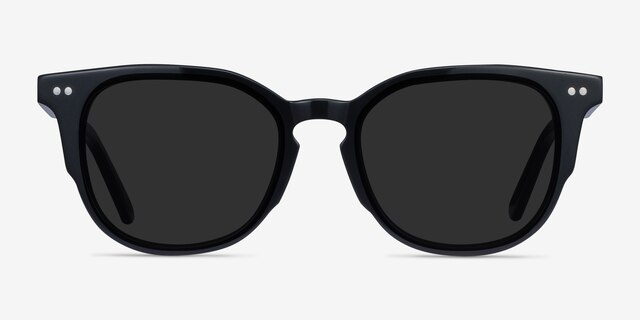 Emilie Black AcetateSunglass Frames from EyeBuyDirect, Front View