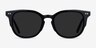 Emilie Black AcetateSunglass Frames from EyeBuyDirect, Front View